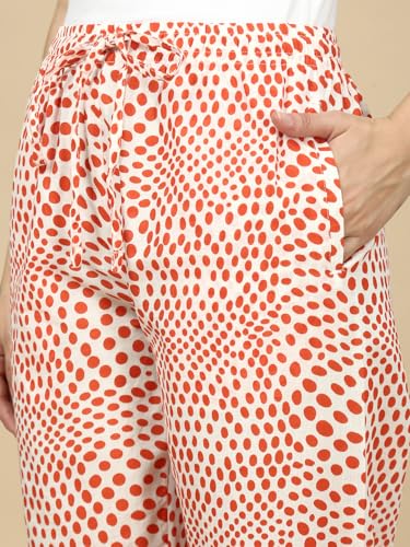 Image of PYNK by Lux Cozi Women's Cotton Printed Palazzo Pyjama Relaxed Lounge Pants | Super Soft Comfortable | Loungwear Pyjama Pant-Pack of 1