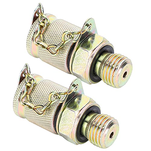 Image of 2Pcs Hydraulic Pressure Test Coupling Kit, High Pressure Hose Fitting Measuring Point Coupling Tool for Lubrication, Exhaust, Hydraulic System Pressure Detection and Sampling(1 /4in?M16 x 2)