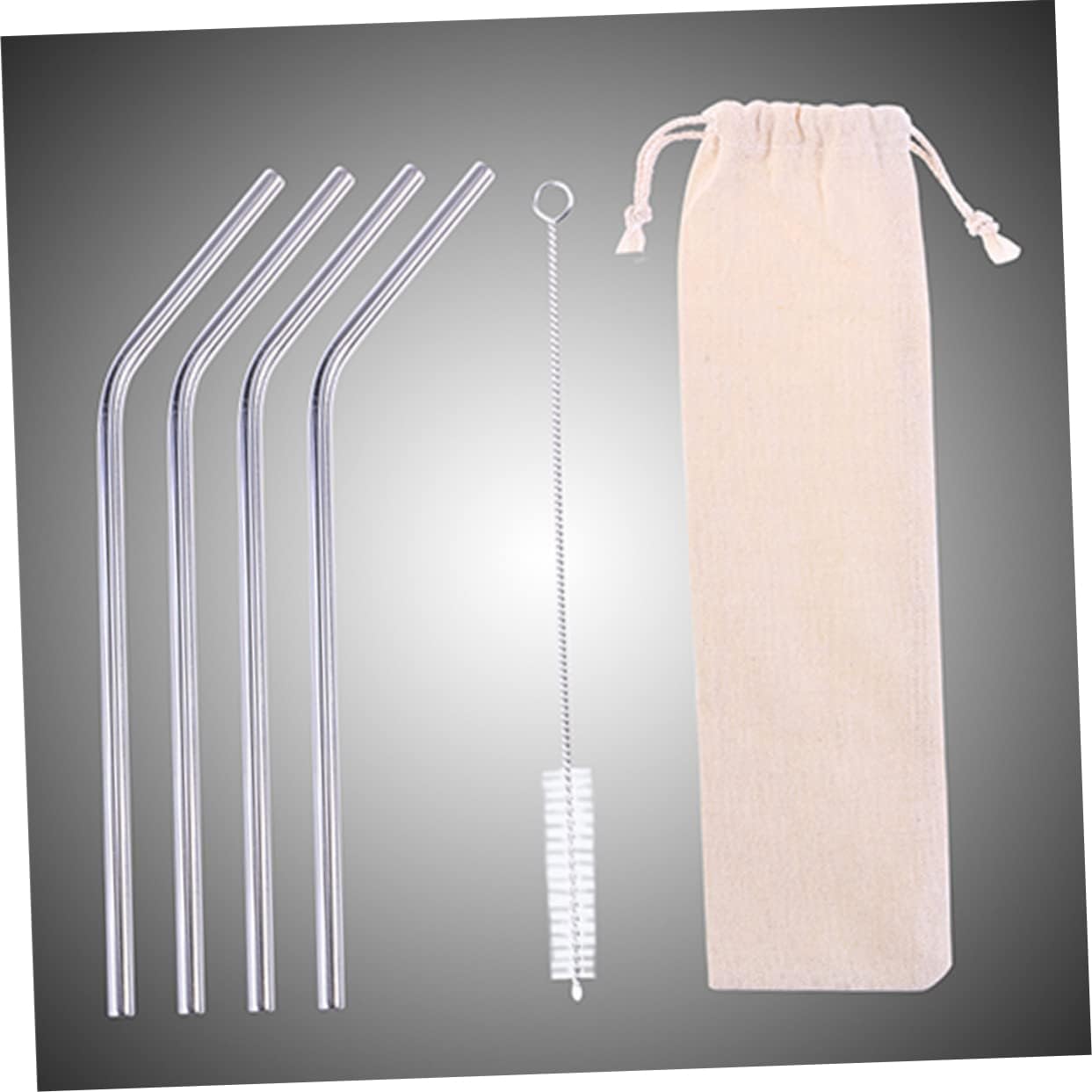 Unomor Travel Straw Carrying Case Reusable Straws Bag Flannel Pouch Easy Wash for Family