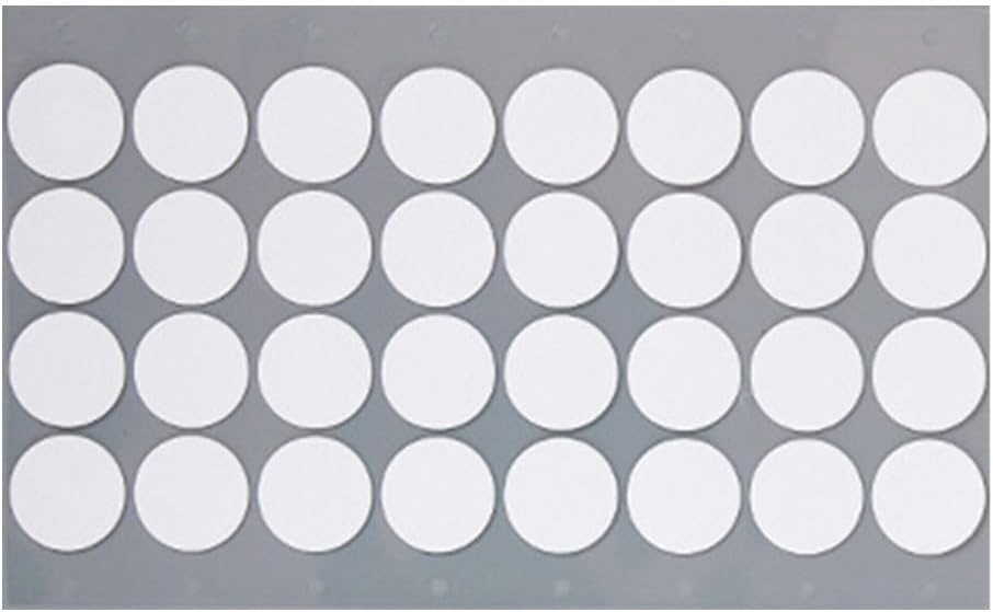 20mm Synthetic Filter Paper Stickers, Pack of 32 for Efficient Mushroom Cultivation, Wide Mouth Jar Use