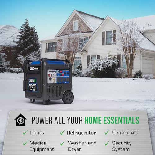 Image of DuroMax XP9500iH 9,500-Watt Dual Fuel Portable Digital Inverter Generator - Gas & Propane, Remote Electric Start, RV & Emergency Ready