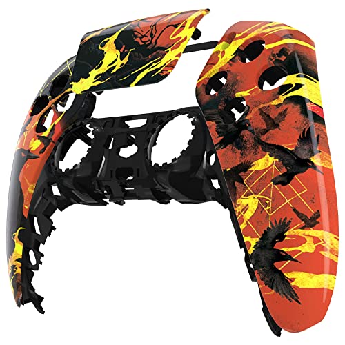 eXtremeRate Blood Moon Raven Touchpad Front Housing Shell for PS5 Controller, DIY Replacement Shell for PS5 Controller, Custom Touch Pad Cover Faceplate for PS5 Controller - Thumbnail 5