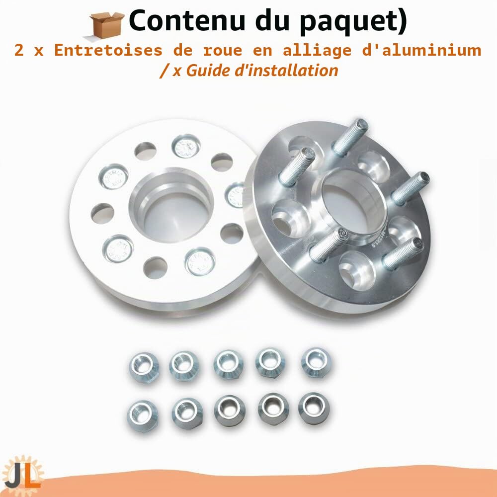 JINGLINGKJ - Entretoises de roue à 5 ergots PCD 5X114.3 Alésage du moyeu 67 mm Forgées - Lot de 2