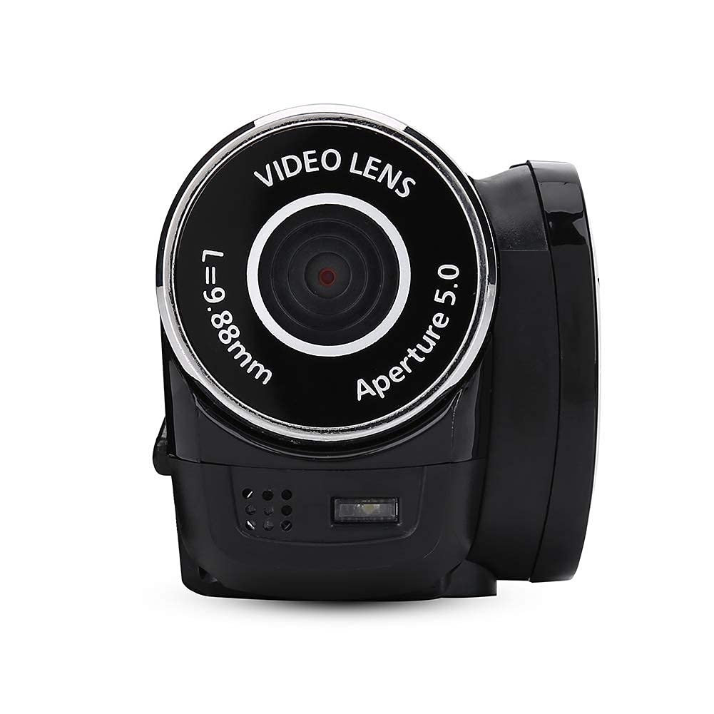 Ejoyous Videocamera Digitale, Videocamera Full HD 16X Videocamera Ad Alta Definizione con Schermo Rotante a 270 Gradi Supporta Fotografia e Video con Display da 2,7 Pollici per Campeggio (Nero)