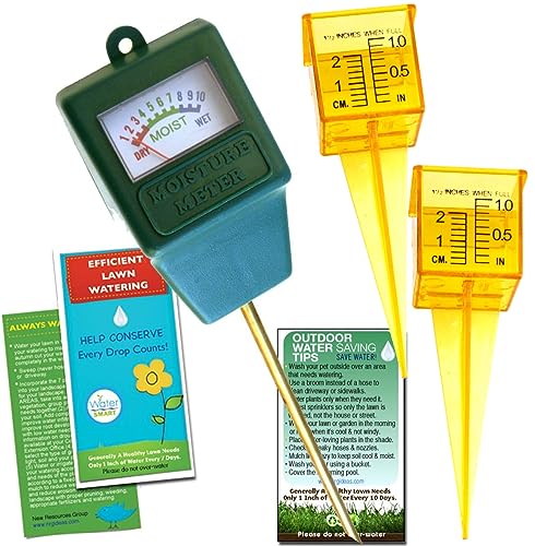 Moisture Sensor Kit, Rain Gauge Lawn Watering & Tip Magnet | Plant, Grass...