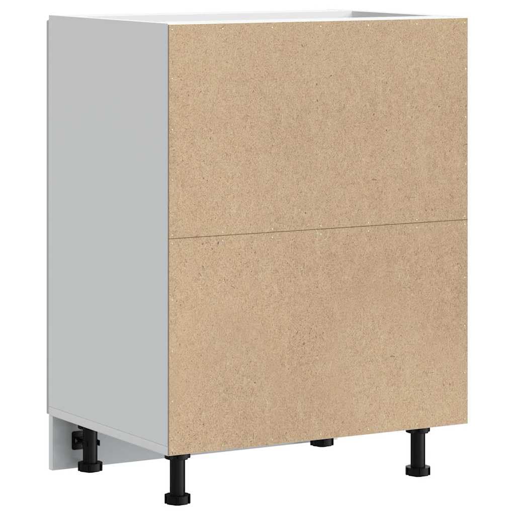 Lucca - Mueble bajo fregadero de madera (60 x 46 x 81,5 cm, patas ajustables, 70 kg, para cocina, almacenamiento para platos y ollas)