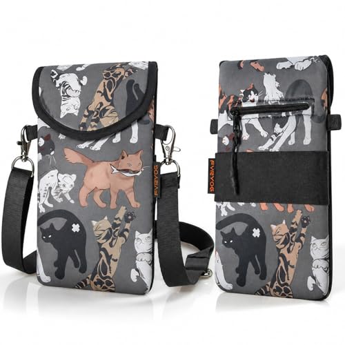 Image of Neoprene Phone Sleeve Pouch Case Bag for Men Women w /Crossbody Strap /Neck Lanyard for iPhone 17 /16 /15 /14 Pro Max, Samsung S25,Pixel 10