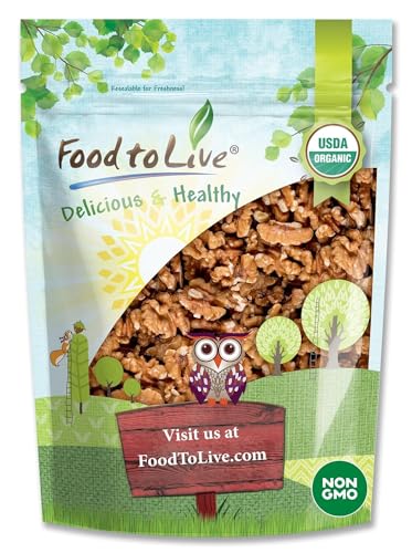 Food to Live Organic California Walnut Halves, 4 oz