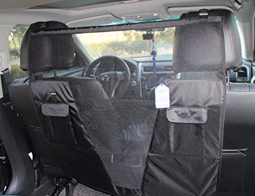 SCENEREAL Pet Dog Net Vehicle Barriers - Backseat Mesh for Cars Vehicles SUV Vans Trucks Adjustable Frontseat Belts Safe & Durable