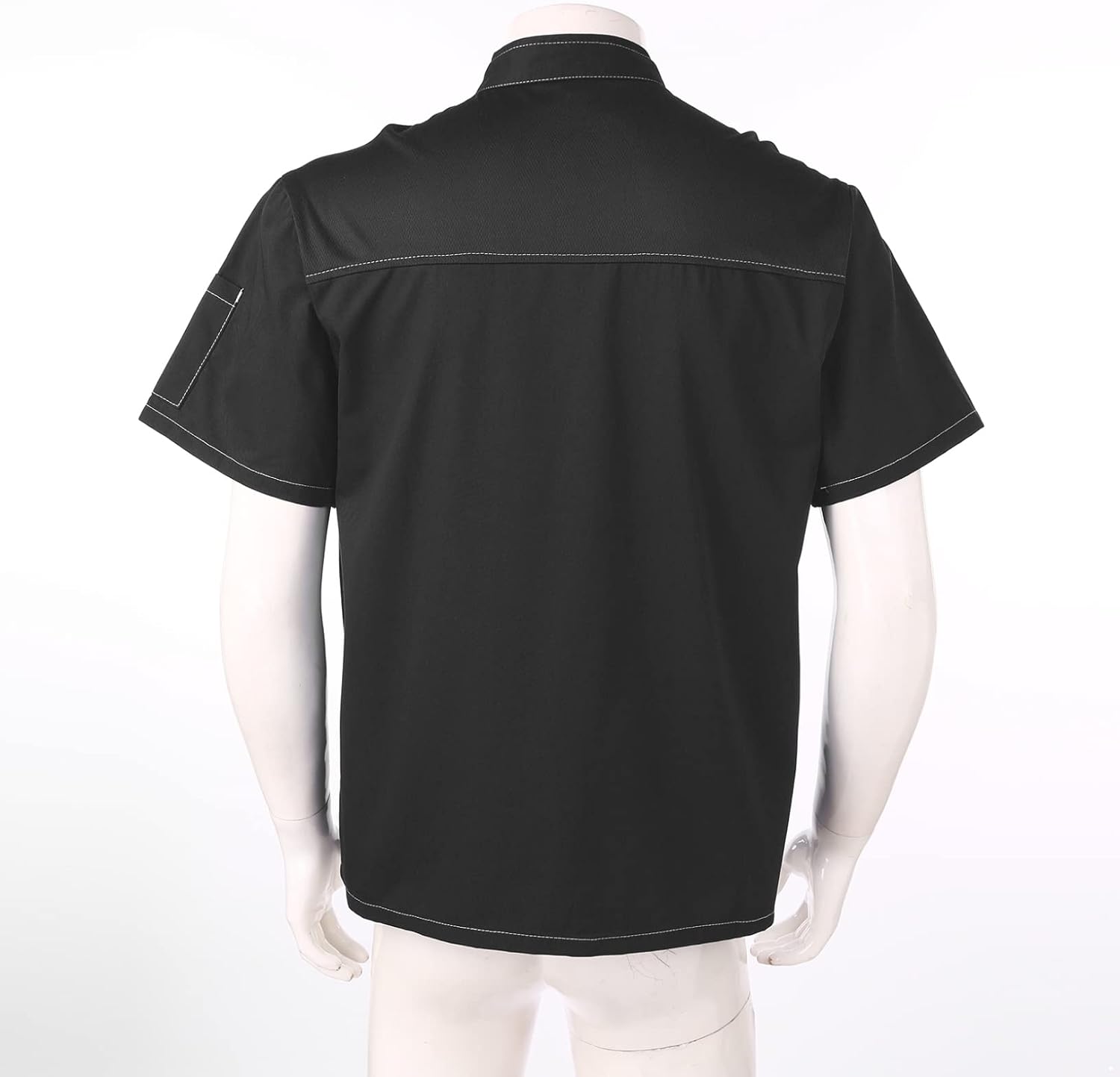 ACSUSS Men Chef Jacket Women Chef Coat Short Sleeve Hotel Restaurant Kitchen Cooking Working Uniforms