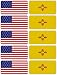 (x10) 3M Reflective New Mexico and US Flag Stickers | Versatile Safety Decals | Hard hats, laptops, bikes, toolboxes