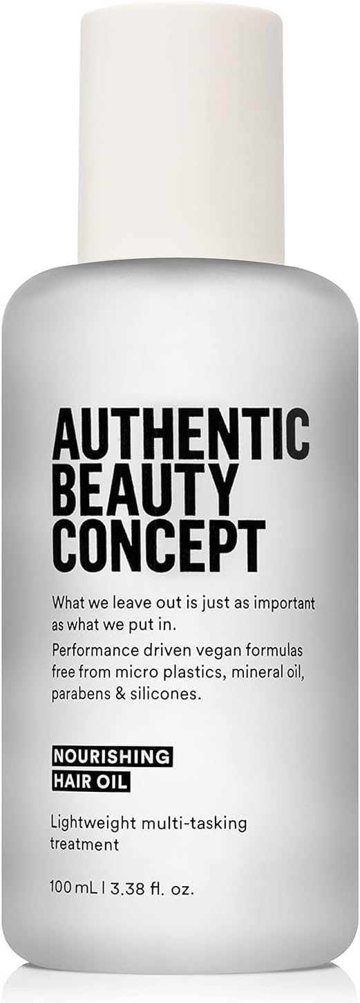 - Authentic Beauty Concept Nourishing Hair Oil | Smooths Frizz & Seals Split Ends | Enhances Shine | All Hair Types | Vegan & Cruelty-free | Silicone-free | 3.38 fl. oz.