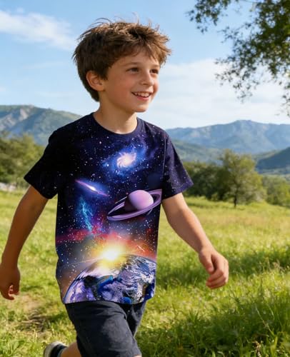 Image of LAIDIPAS Boys Girls 3D Graphic T-Shirt Short Sleeve Tops Tees 6-16 Years