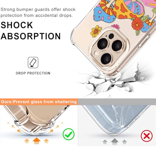 Coque iPhone 16 Pro Max champignon coloré, l'accessoire idéal pour vos sorties