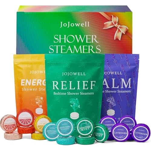 JoJowell Shower Steamers Aromatherapy - 18 Pack Birthday Gifts for Women, Mom Wife Her Teens, Christmas Stocking Stuffers, Self Care with Natural Essential Oils Relaxation Home SPA