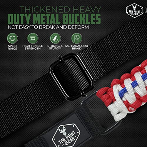 Ten Point Gear Gun Sling Paracord 550 Adjustable w/Swivels (Multiple Color Options) (America)