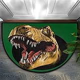 Dünne Fußmatte für den Innenbereich: Die Dicke der halbrunden Fußmatte ist moderat, so dass die Tür nicht hängen bleibt, was für Sie bequem ist, die Tür zu öffnen oder zu schließen. Das Design der Eingangsmatte ist einfach, und die rutschfeste Partikelrückseite verhindert, dass die Matte verrutscht oder rollt, und kann auch gut mit verschiedenen Dekorationsstilen kombiniert werden.