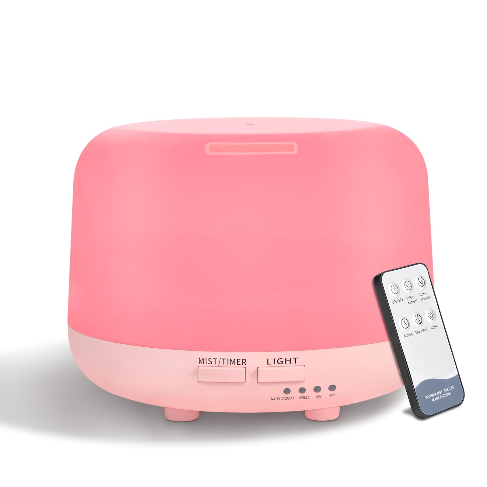 Marchred Difusor de aceites esenciales de aromaterapia de 300 ml con control remoto, 7 luces LED que cambian de color, para recámara, hogar, habitación grande