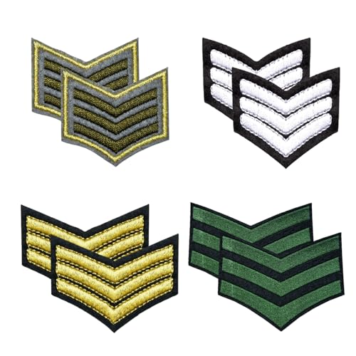 EHDWXVZM 8 Piezas De Manchas De Tela Bordadas, Personalidad Creativa, Brecha De Ropa Divertida, Insignias Clásicas del Ejército, Accesorios De Costura De Bricolaje.