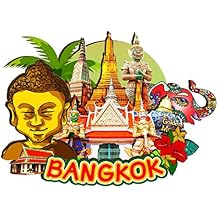 Bangkok Thailand Magnet Fridge Magnet Wooden 3D Landmarks Travel Collectible Souvenirs Decoration Handmade