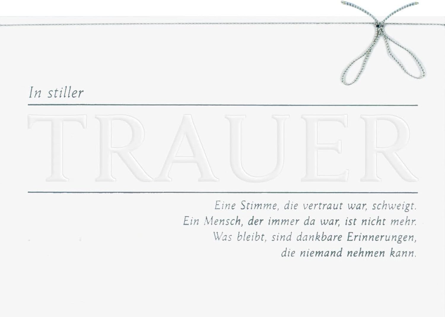 „Thinking Of You“-Karte Mit Taube – Für Beileid, Trost & Genesung, Blanko Innen, Mit Umschlag