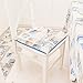 PETTI Artigiani Italiani - Cuscini per Sedia Cucina 4 punti Set da 6 Pezzi, Copricuscini Sedia in Cotone con Laccetti 40x40 cm - Set da 6 Disegno Lidia Blu 100% Made in Italy