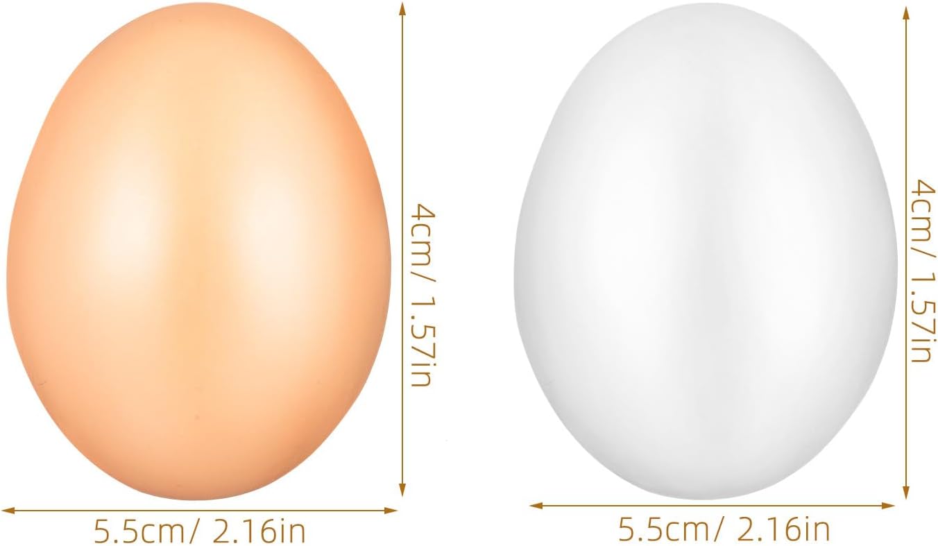 40pcs Easter Fake Eggs: Simulation Blank Egg Artificial Eggs Plastic Easter Eggs for Painting Display Crafting Home Decor