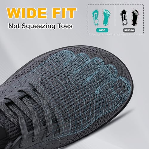 L-RUN Mens Walking Shoes Wide Toe Barefoot Shoes Minimalist Men's Casual Dress Shoes Breathable Zero Drop Fashion Sneakers2