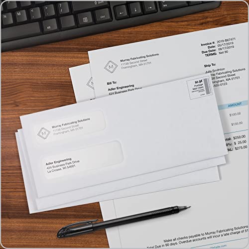 Columbian Envelopes, #10 Double Window Security, Redi-Seal Self-Seal, White, 4-1/8" x 9-1/2", Security-Tinted Interior, 500 Per Box, for Business Statements and Invoices by Columbian - Image 7