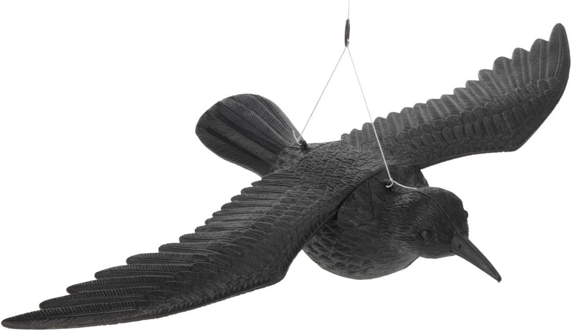 Flying raven Pigeon Scarer – Sitting or – Bird Scarer in in black