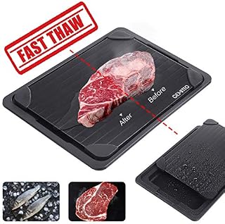 GEMITTO Defrosting Tray for Meat, High Density Aviation Aluminum Thawing Plate for Faster