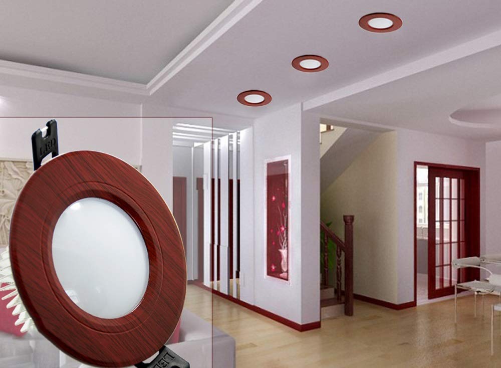Foco empotrable de Aluminio con veta de Color para Sala de Estar, Centro Comercial, luz de Techo LED con atenuación de Tres Colores integrada