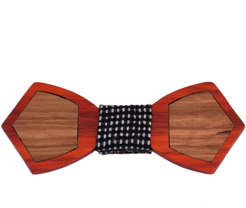 Men's Bow Tie Bow Ties Wooden Handmade Adjustable Length Novelty Accessory for Parties, Wedding(C)