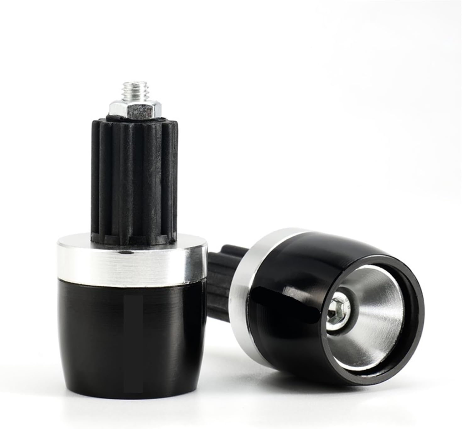 Kickstands Jiffy Stands Motorcycle Handlebar Grips Handle Bar Cap End Plugs Compatible with XL1000V Varadero XL1000 XL125 V(Silver)