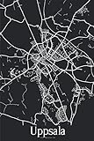 uppsala universitet  Uppsala: Journal de Voyage  120 pages lignées  Cadeau parfait pour les amoureux de voyages  Format 15,2 x 22,9 cm  Carte Noir et Blanc  Uppsala Suède