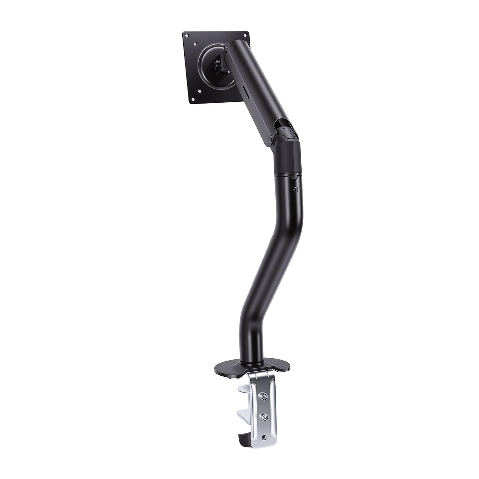 Dpofirs Braccio Pneumatico da Scrivania per Computer, Braccio per Monitor Meccanico Regolabile Multi Angolo, Staffa di Montaggio VESA Ergonomica con Rotazione di 360 Gradi, per Monitor Laptop Tablet