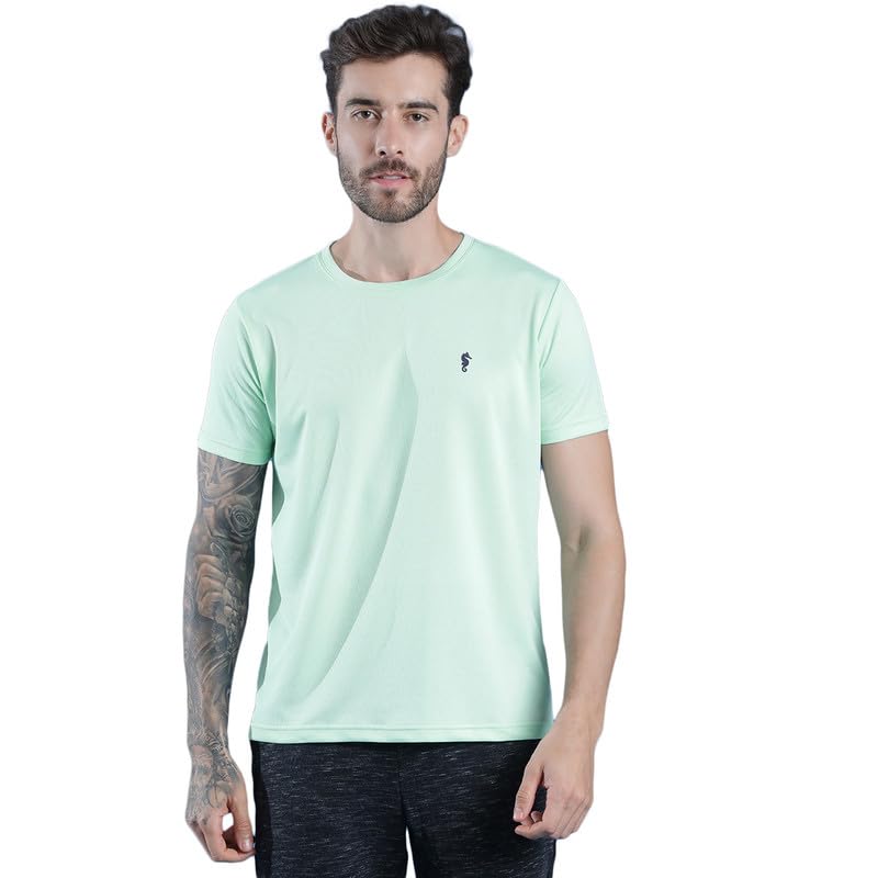 EPPE Men's Round Collar T-Shirt | Regular & Dry Fit Summer Stylish Casual Tee | Polyester Half Sleeve T-Shirts for Men.