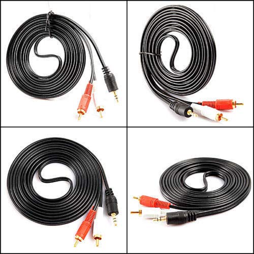 Alfais 4654 3.5mm Stereo To 2 Rca Aux Tos Ses Kulaklık Kablosu, 1.5 m
