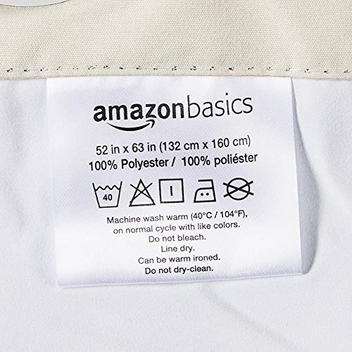 Amazon Basics Room Darkening Blackout Window Curtains With Grommets - 52 X 63-Inch, Beige, 2 Panels #TOP2