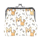 ZZAEO Cute Dog Breed Welsh Corgi Coin Purse for Women and Girls Coin Pouch with Kiss-lock Buckle Cut