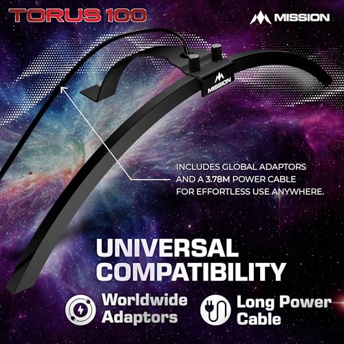 Mission Darts TOR100 Torus 100 | Dart Board LED Folding Portable Dartboard Travel Lighting System - Image 5