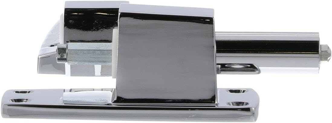 Flush Offset Polished Chrome Cam-Rise Walk-in Door Hinge with Spring Assist