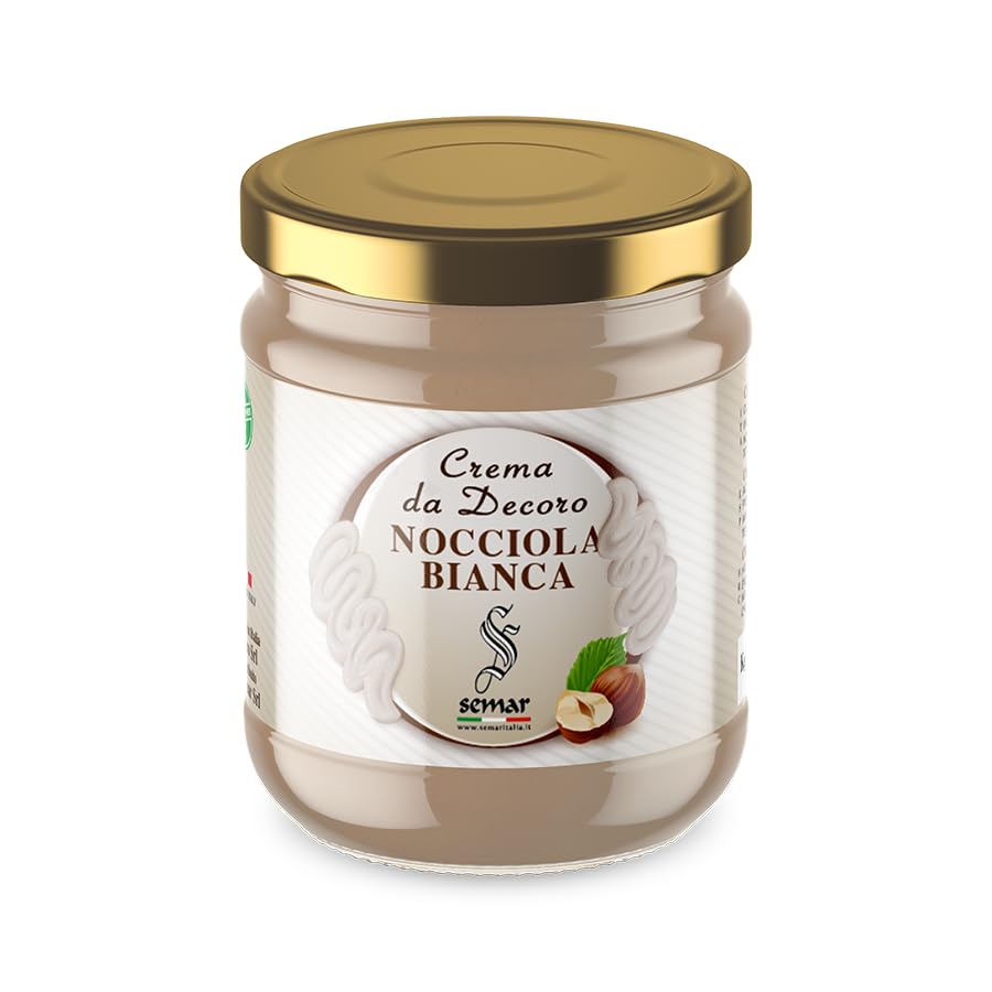 Crema de avellanas blancas para untar - 100% MADE IN ITALY - 200 Gr perfecta para desayunos y meriendas (Sin Gluten).