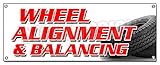 Wheel Alignment & Balancing Banner Sign acsi Brakes tire Batteries auto