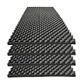 KTOESHEO 4 PCS Acoustic Panels,48''X24''X2'' Egg Crate Foam Soundproof Foam Wall Panels,High Density Fireproof Noise Cancelling Foam Studio Foam Panel,Noise (Black)