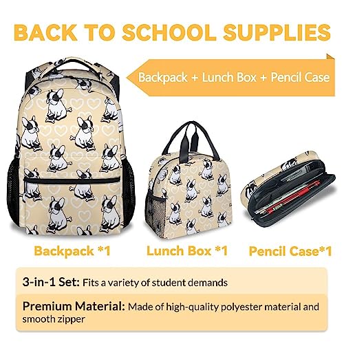 CUSPCOD French Bulldog Backpack Set