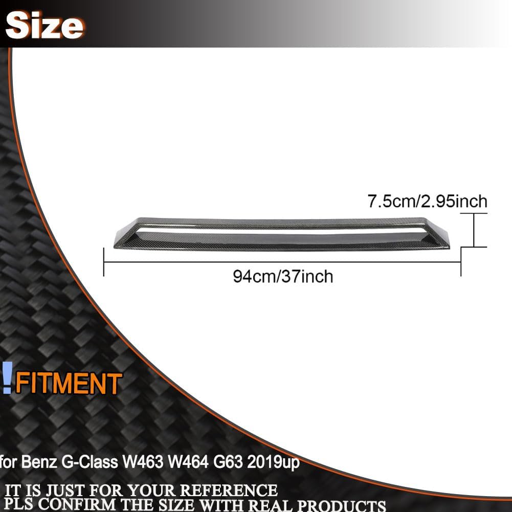 Matte Finish Carbon Fiber Front Bumper Grille Vent Compatible with Mercedes-Benz G Class W463 W464 G63 AMG Wagon 2019UP Front Bumper Air Vent Cover Trim