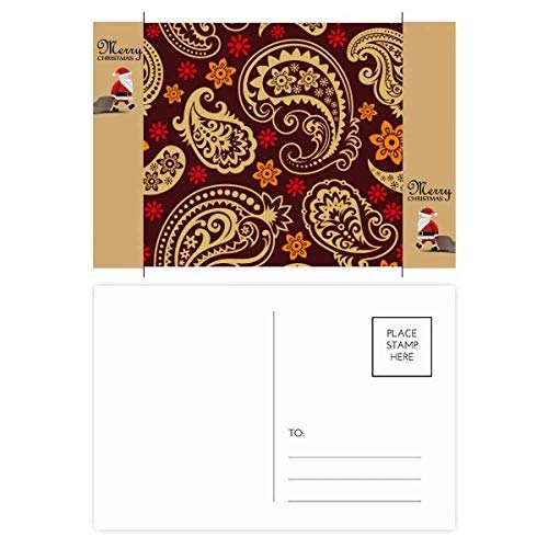 Toiles imprimées Père Noël pour carte postale vintage : lot de 20 pièces marron