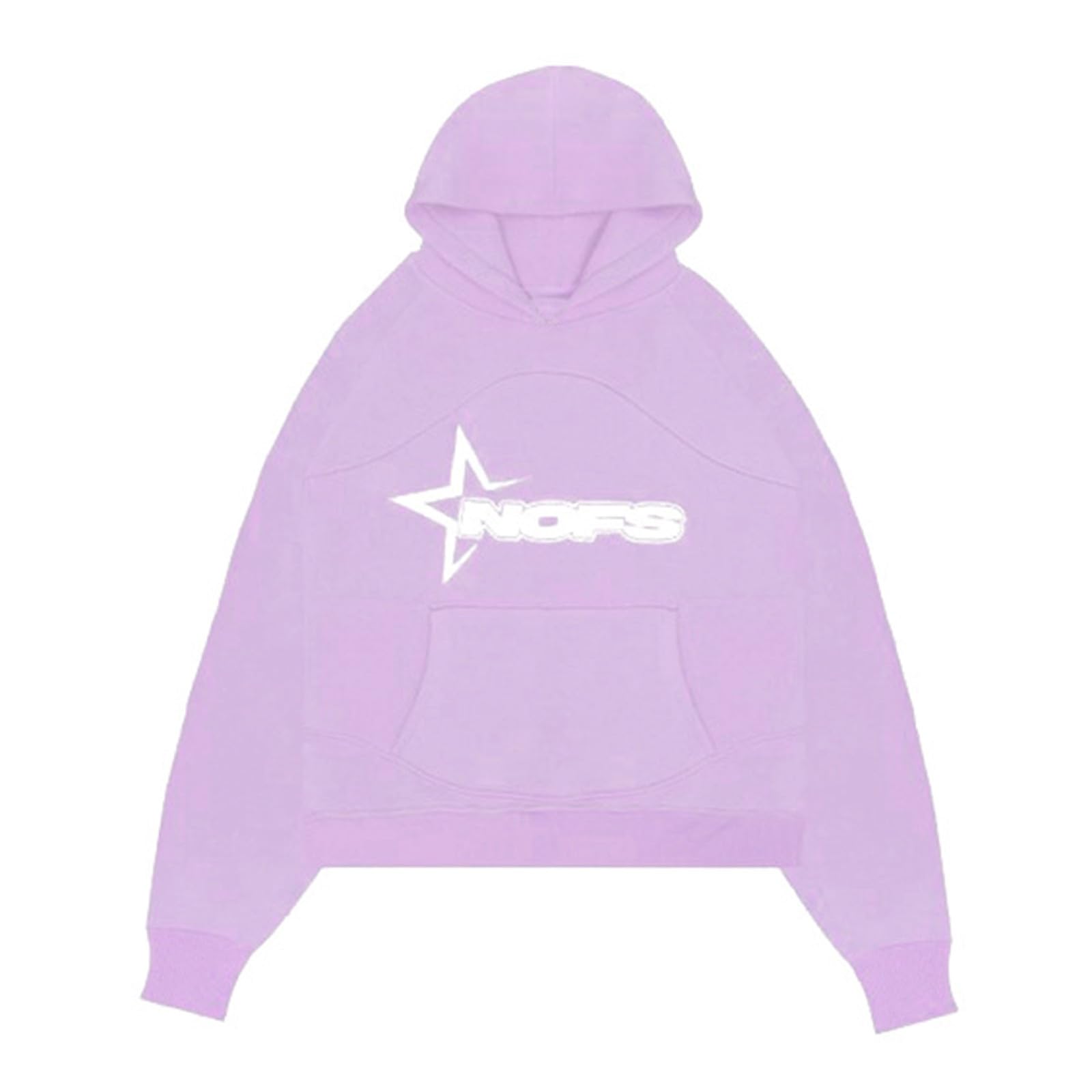 NOFS Męski dres do joggingu, Y2K, bawełna, 2 sztuki, bluza sportowa, bluza z kapturem Y2K + spodnie Nofs, męski dres sportowy, strój streetwear 2024, L