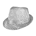 Supreme Party & Novelties LED Fedora, Silver